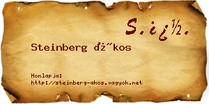 Steinberg Ákos névjegykártya